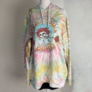 Grateful Dead Pastel Tie-Dye Oversized Hoodie xxl